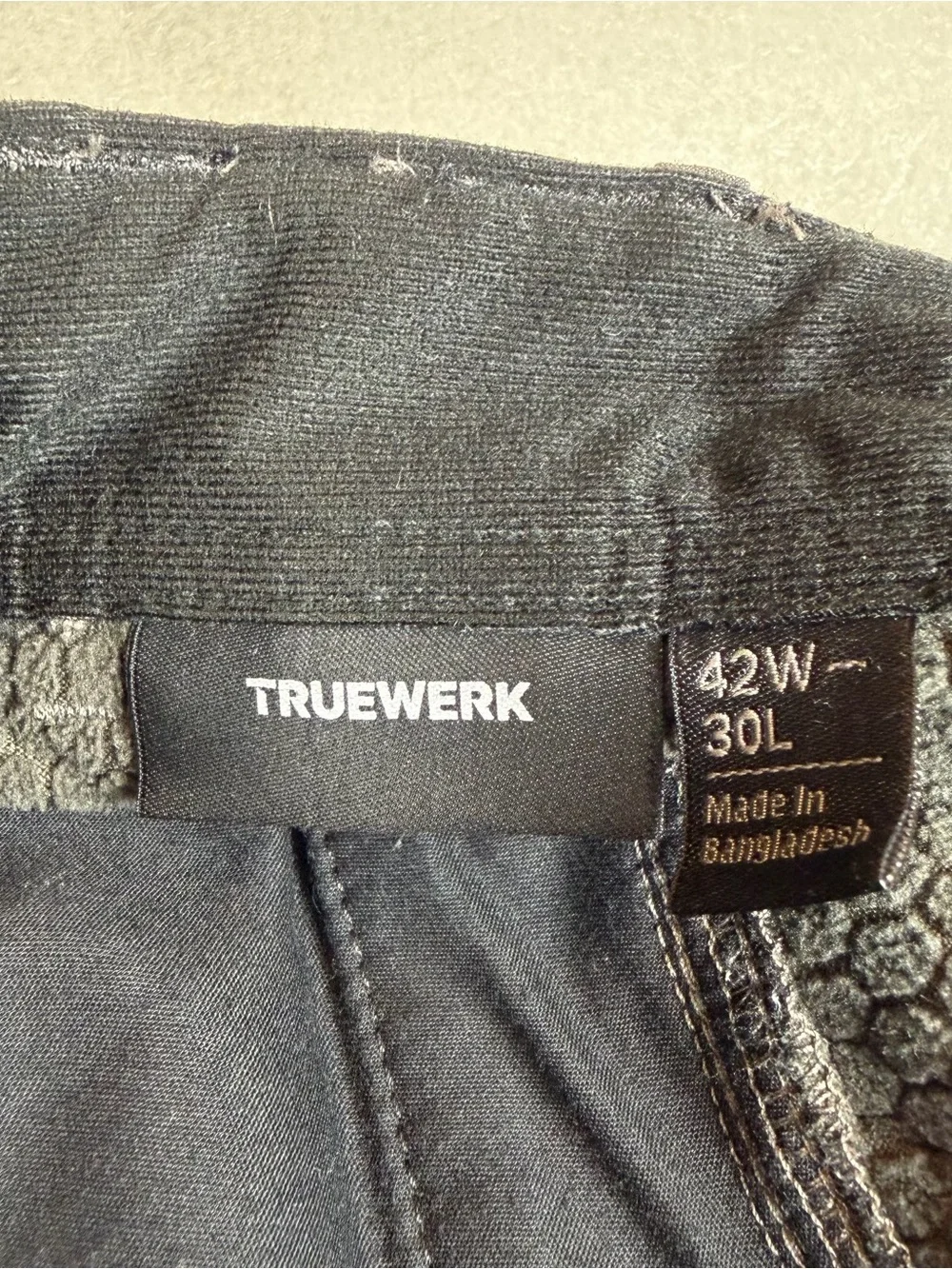 TRUEWERK T3 WerkPant Men's 42x30 Fleece-Lined Thermal Winter Work Pants note